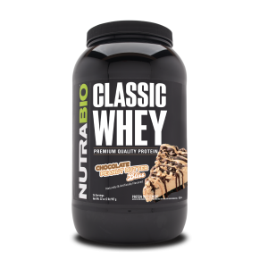 NutraBio Classic Whey Protein Concentrate Powder - 2 LB - Chocolate Peanut Butter