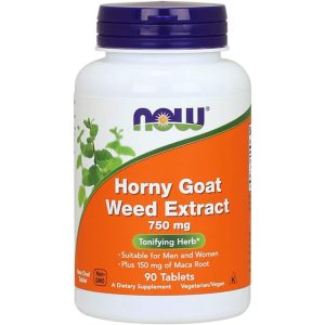 NOW Horny Goat Weed Extract 750 mg - 90 Tablets